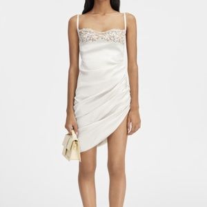 NWT Jacquemus La Saudade Brodeé Mini Off-White Dress